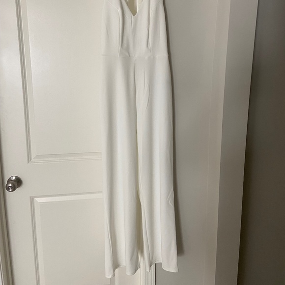Trixxi Pants - White Bridal Jumpsuit